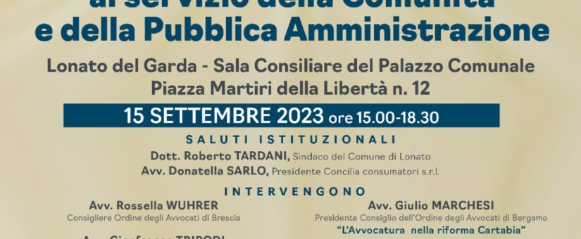 Convegno promosso dall’Avv. Gianfranco Tripodi, che si terrà il 15-16 Settembre 2023